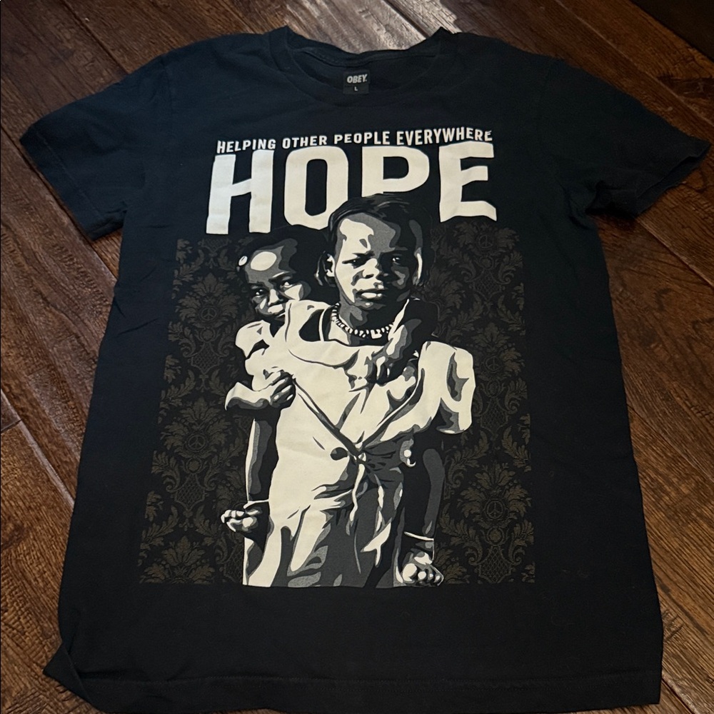 Obey Black HOPE Graphic Tee